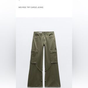 Zara Khaki Green Trousers